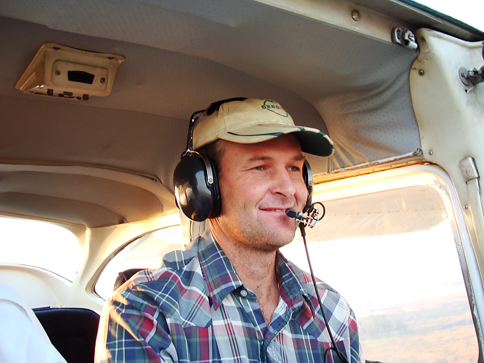 Instructor at the controls